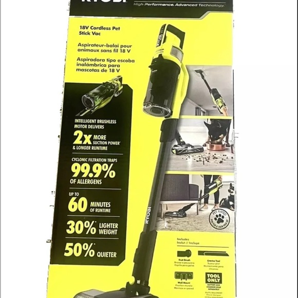18V ONE+ HP CORDLESS PET STICK VAC WITH ONE-ROLLER BAR, (tools only) - Picture 9 of 9